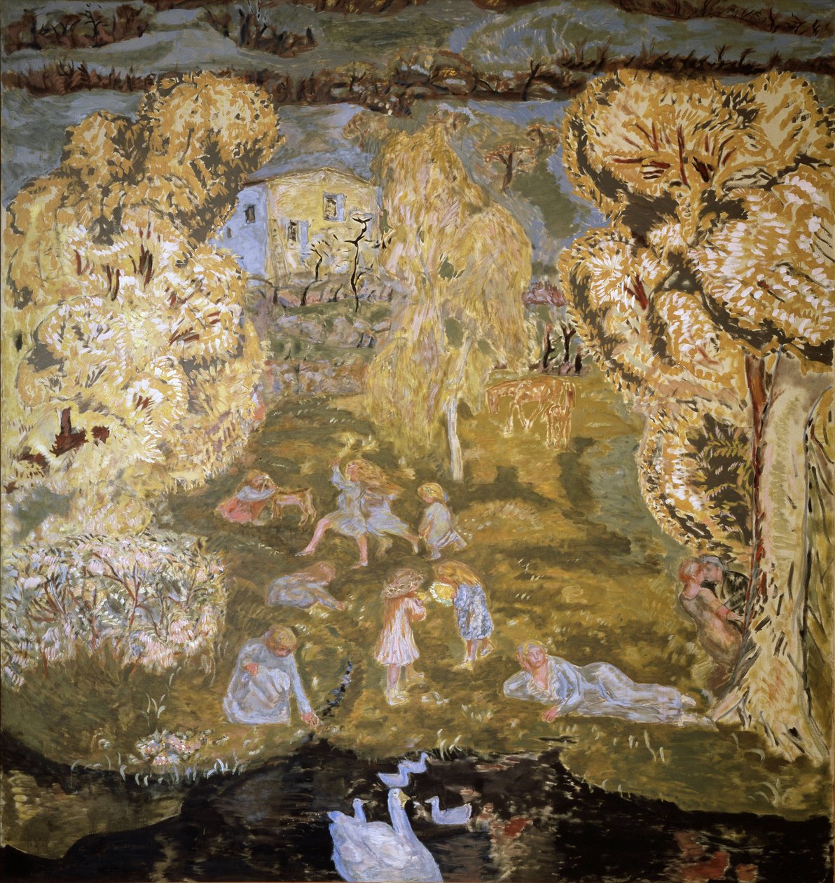 Ülkede Erken Bahar. 1912 (tuval üzerine yağlı boya) by Pierre Bonnard