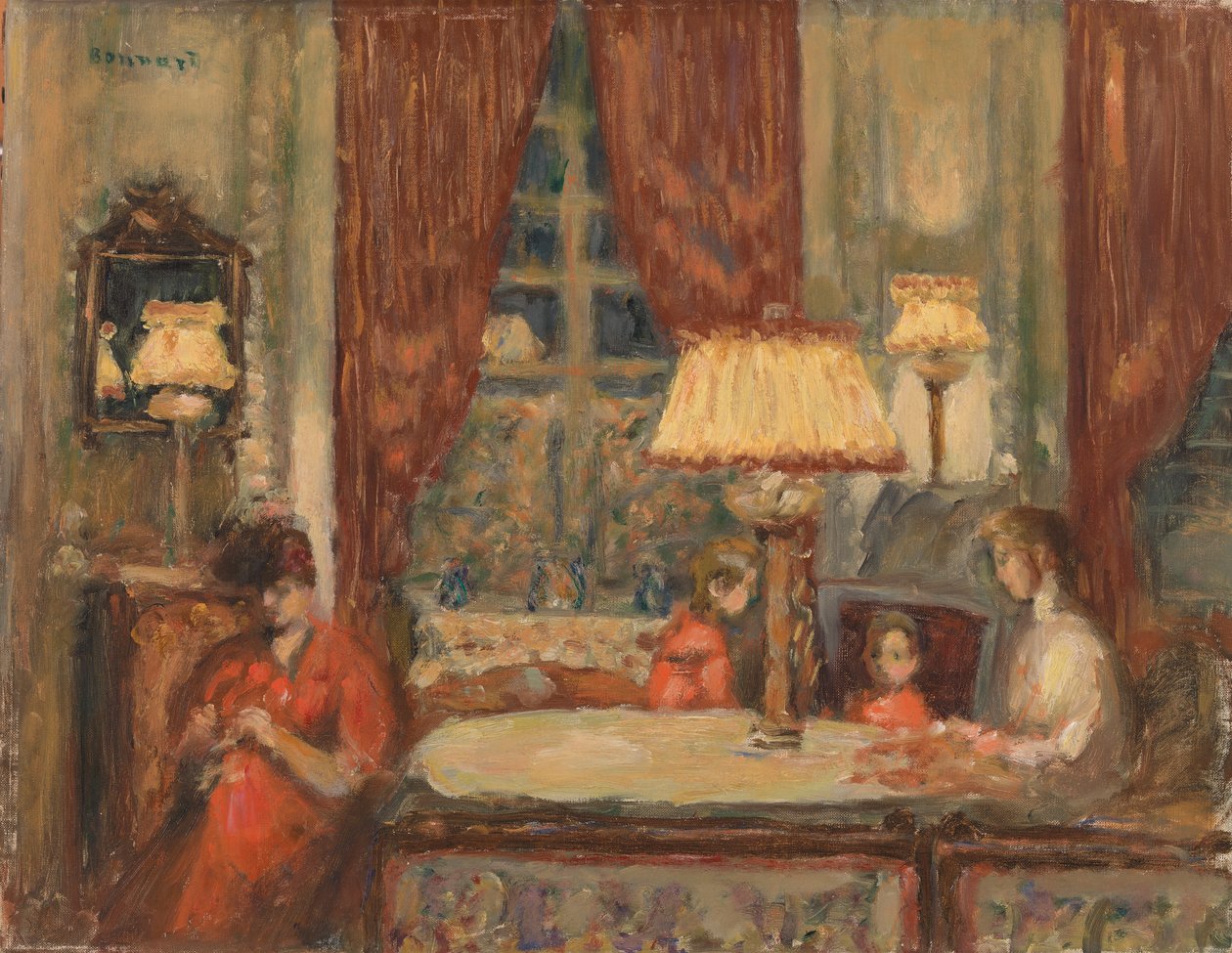 Lambalar Altında Akşam by Pierre Bonnard