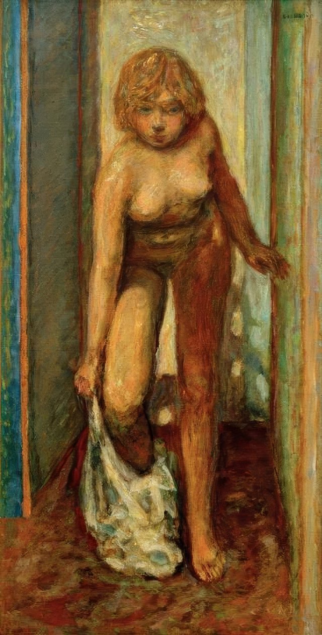 Femme se déshabillant (Soyunan kadın aranıyor) by Pierre Bonnard
