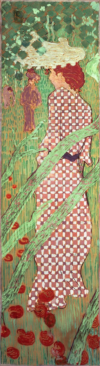 Bahçedeki Kadın: Damalı Elbiseli Kadın Bahçedeki Kadın: Kadın..., 1891. by Pierre Bonnard