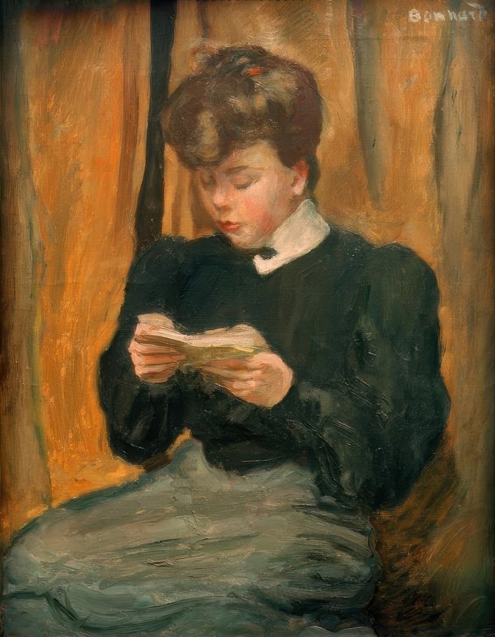 Kadın kitap okuyor by Pierre Bonnard