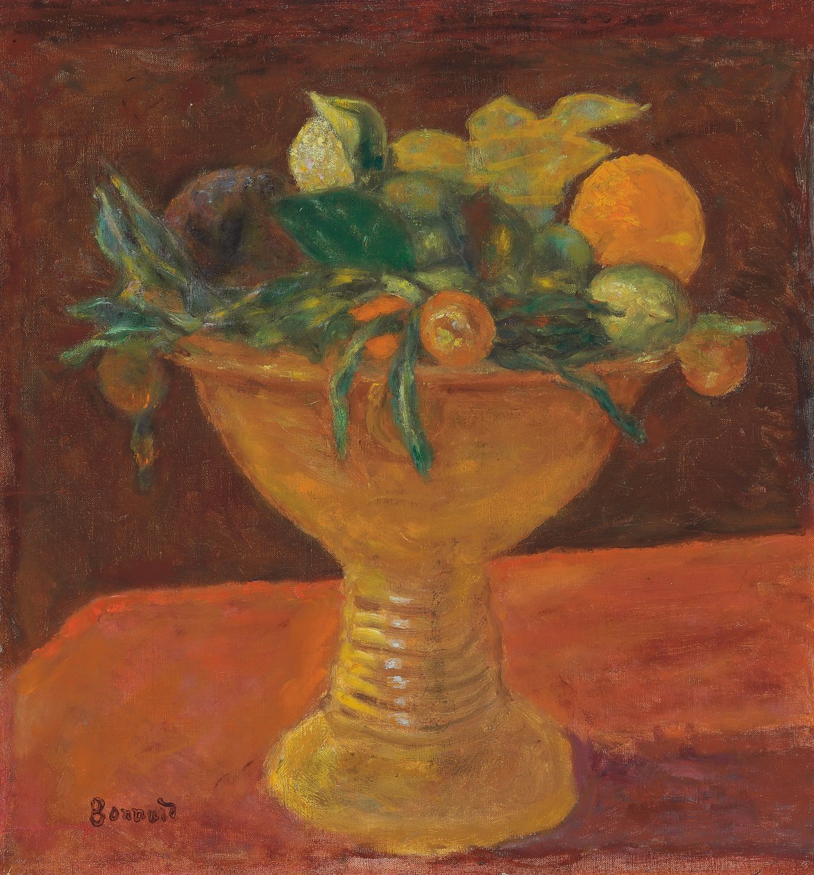 Mandalinalı Meyve Kasesi; mandalina kompostosu by Pierre Bonnard