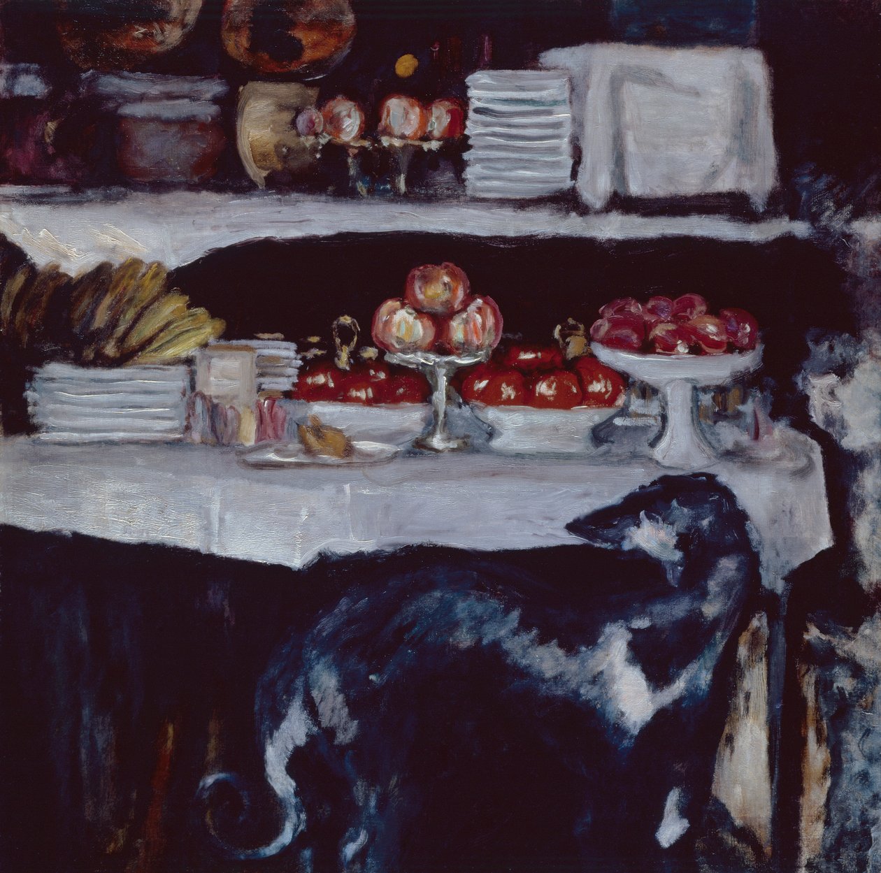 Tazı ve Natürmort, c.1920-25 (tuval üzerine yağlı boya) by Pierre Bonnard