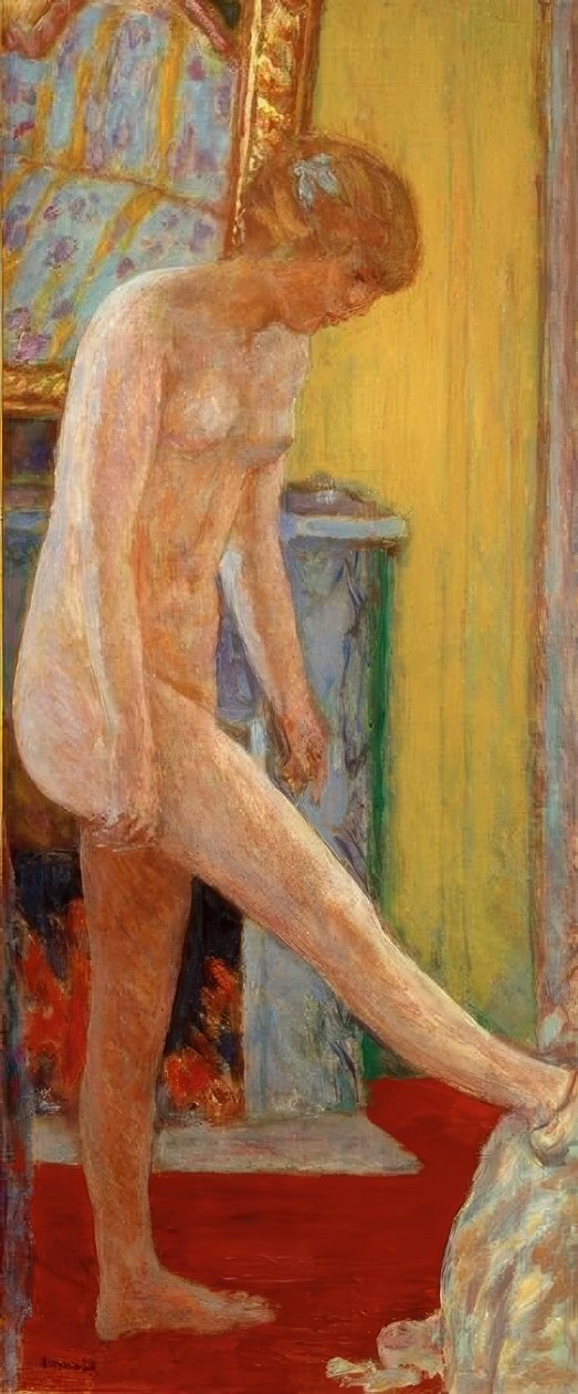 Şöminenin önünde çıplak kız by Pierre Bonnard