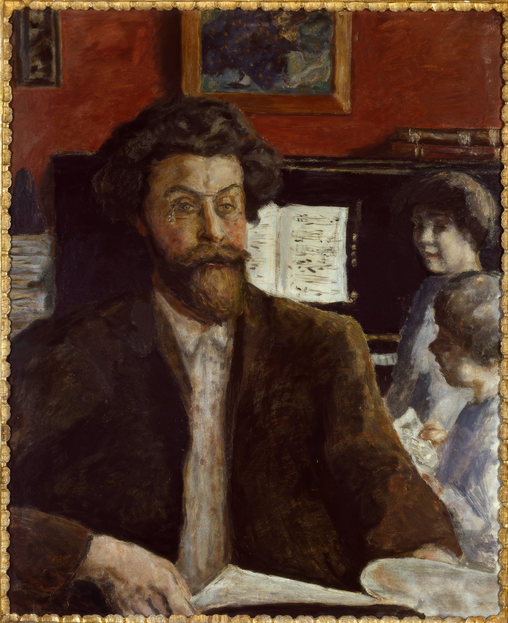 oğulları Jean ve Charles ile Besteci Claude Terrasse by Pierre Bonnard