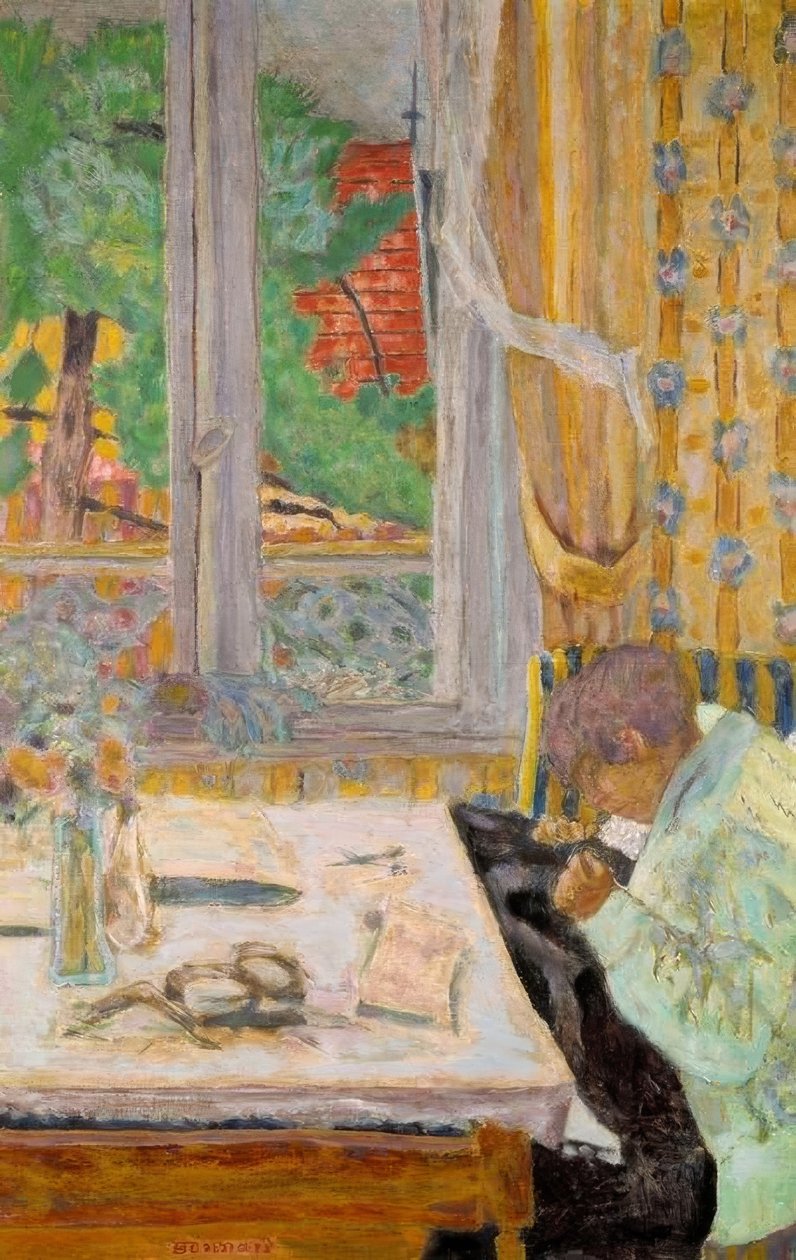 Terzi veya Pencerenin Önündeki Dikiş by Pierre Bonnard