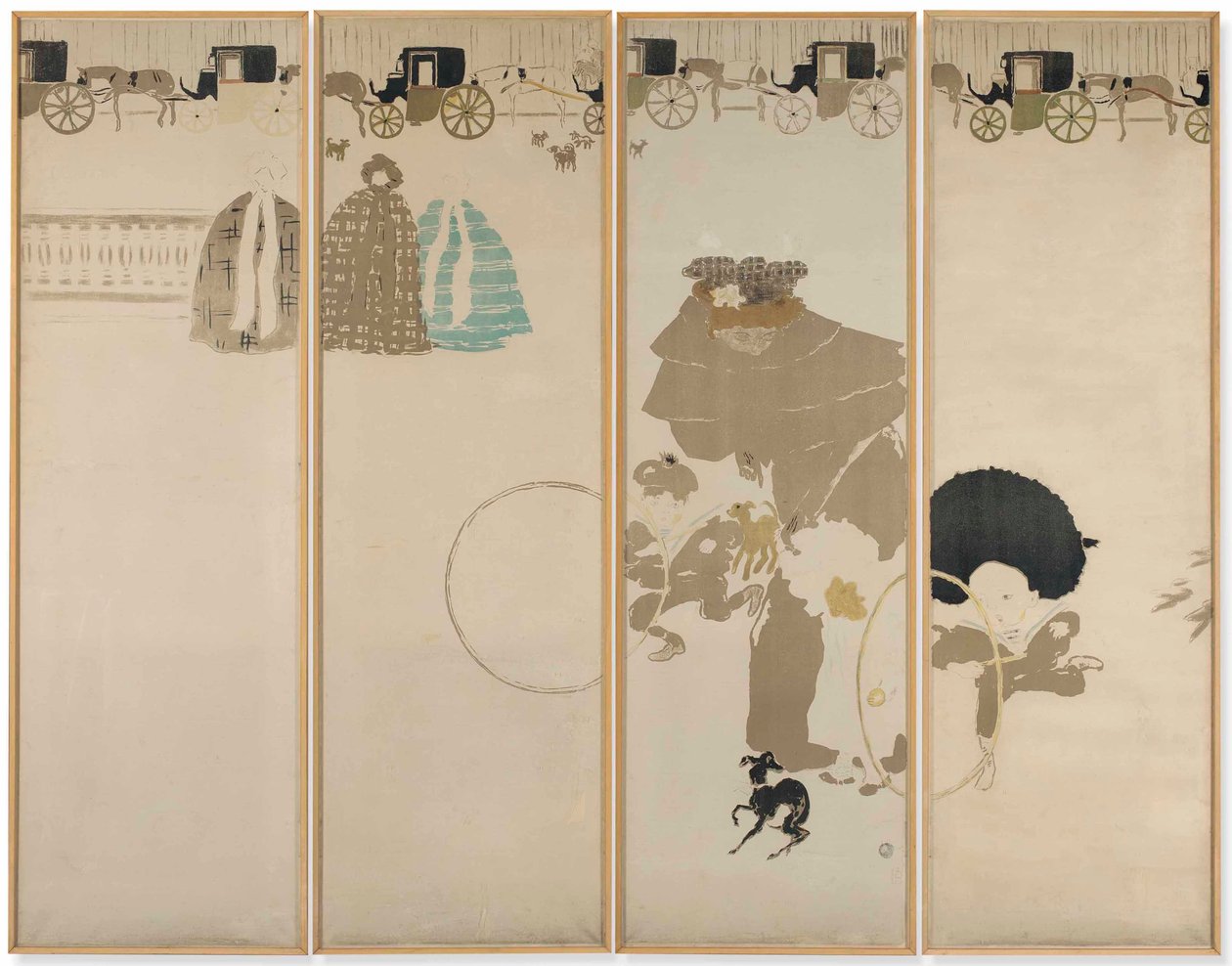 Hemşirelerin Yürüyüşü, Arabaların Frizi by Pierre Bonnard