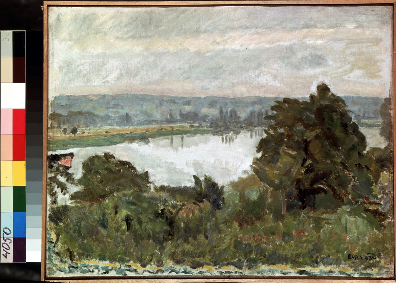 ""Vernon yakınlarındaki Seine"" (Vernon yakınlarındaki Seine) Tablo Pierre Bonnard (1867-1947) 1911 Dim. 41x52 cm Hermitage Müzesi, Sankt Petersburg (Saint-Petersburg) by Pierre Bonnard