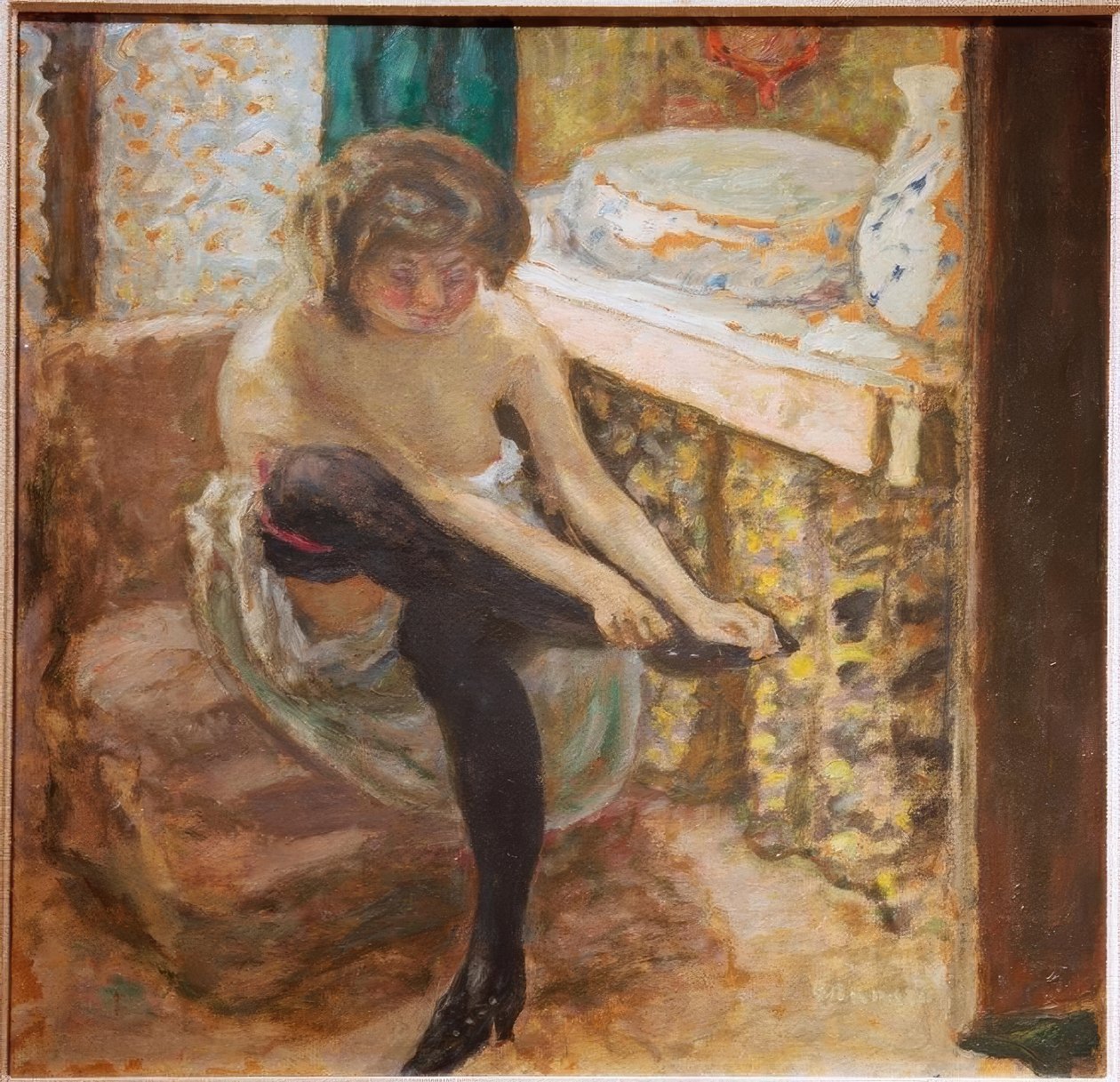 siyah çoraplı kadın by Pierre Bonnard