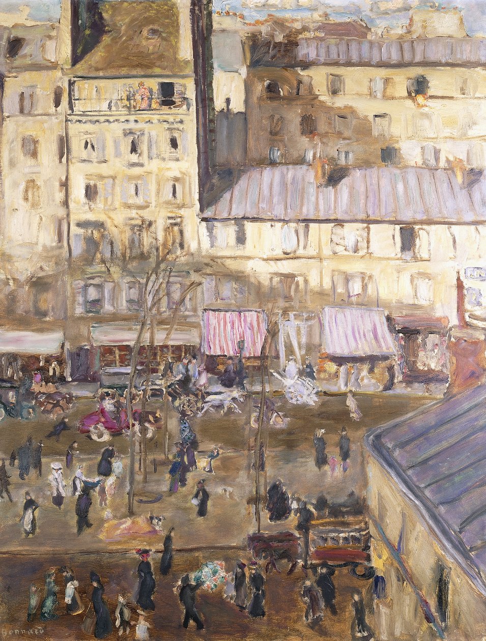 Dış Bulvar: Clichy Bulvarı ve Rue de Douai Köşesi, c.1904 (tuval üzerine yağlı boya) by Pierre Bonnard