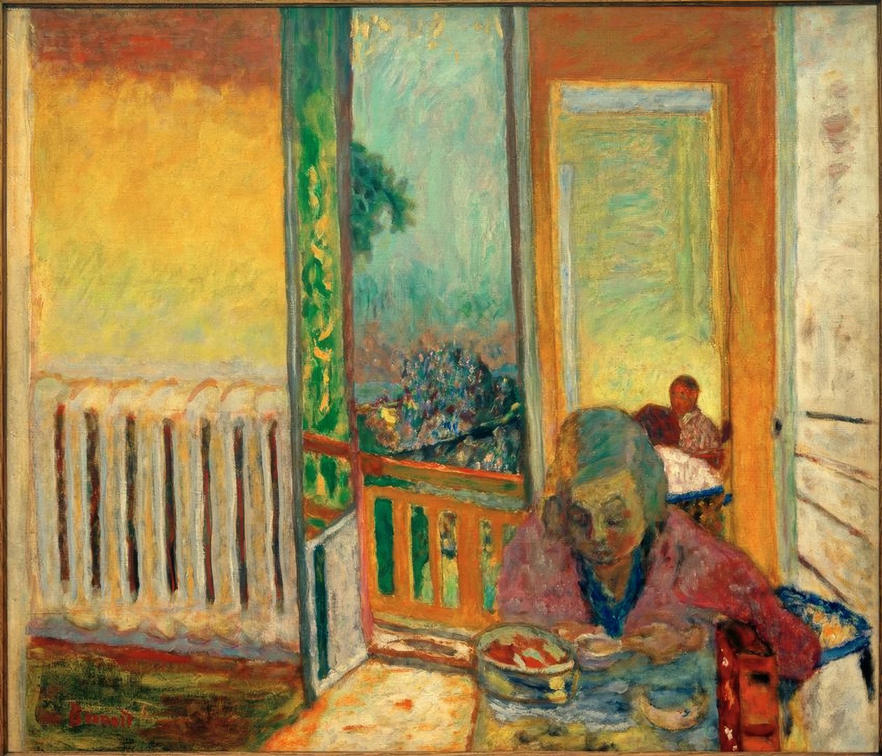 Radyatörde kahvaltı by Pierre Bonnard