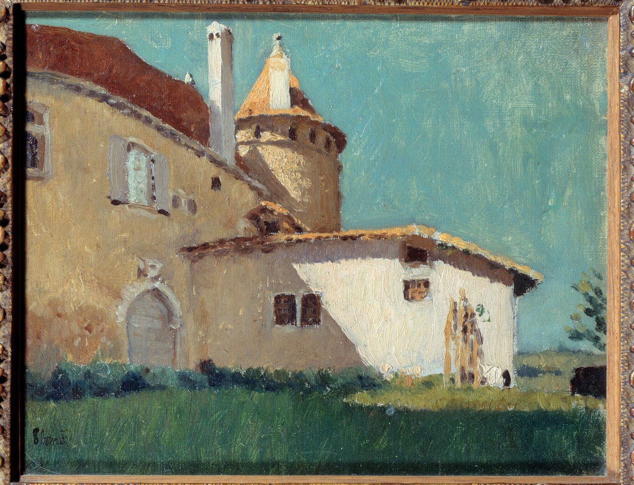 Chateau de Virieu veya Maison à la Tourelle Tablosu Pierre Bonnard (1867-1947) 1888 Güneş. 0.19x0.29 m Özel koleksiyon by Pierre Bonnard