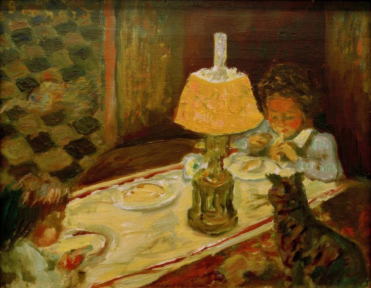 çocuk öğle yemeği by Pierre Bonnard