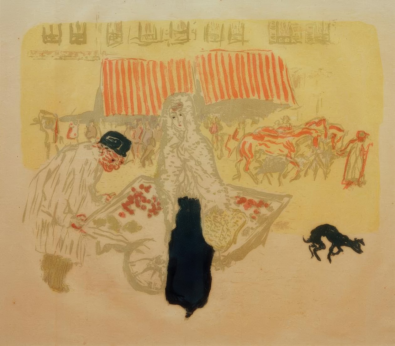 Dört mevsim tüccarı (Gemüsehändler) by Pierre Bonnard