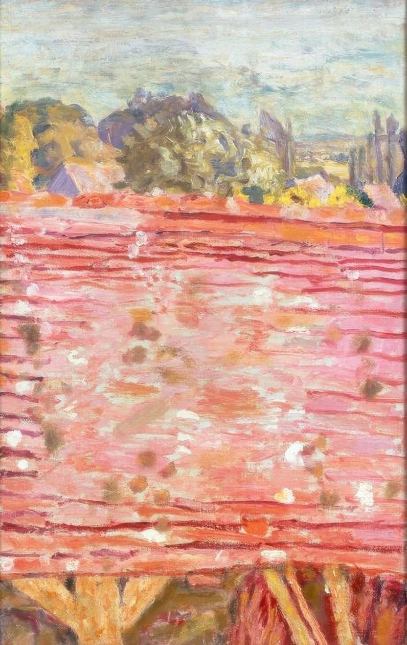 kırmızı çatı by Pierre Bonnard
