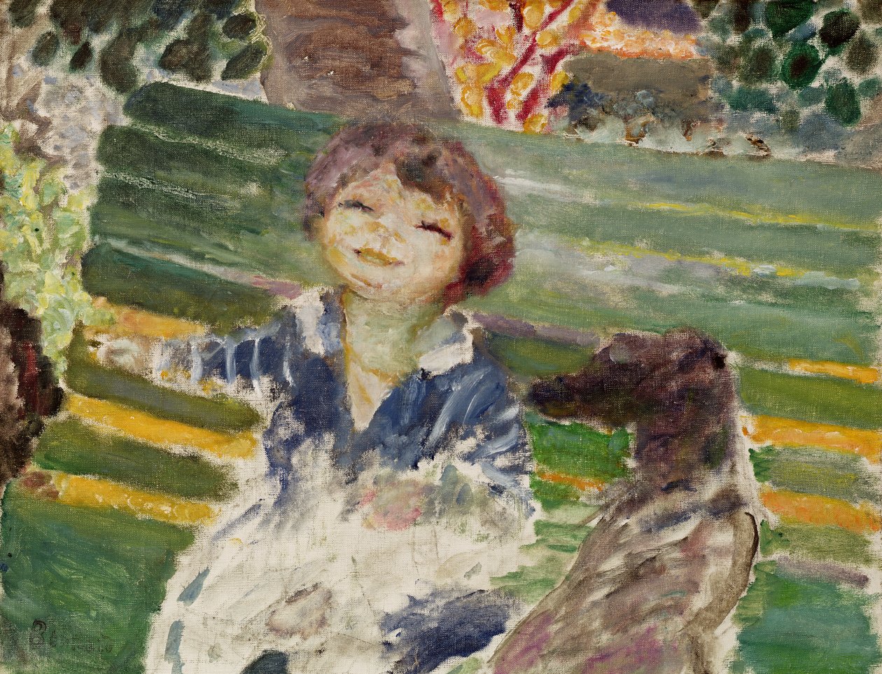 Köpekli Küçük Kız by Pierre Bonnard