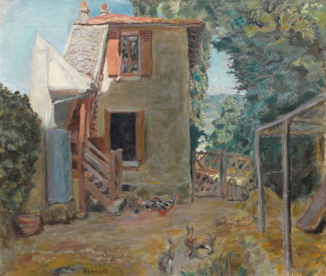 Ressam Roussel'in Annesinin L'Étang-La-Ville'deki Evi / Kır Evi, c.1903 (tuval üzerine yağlı boya) by Pierre Bonnard