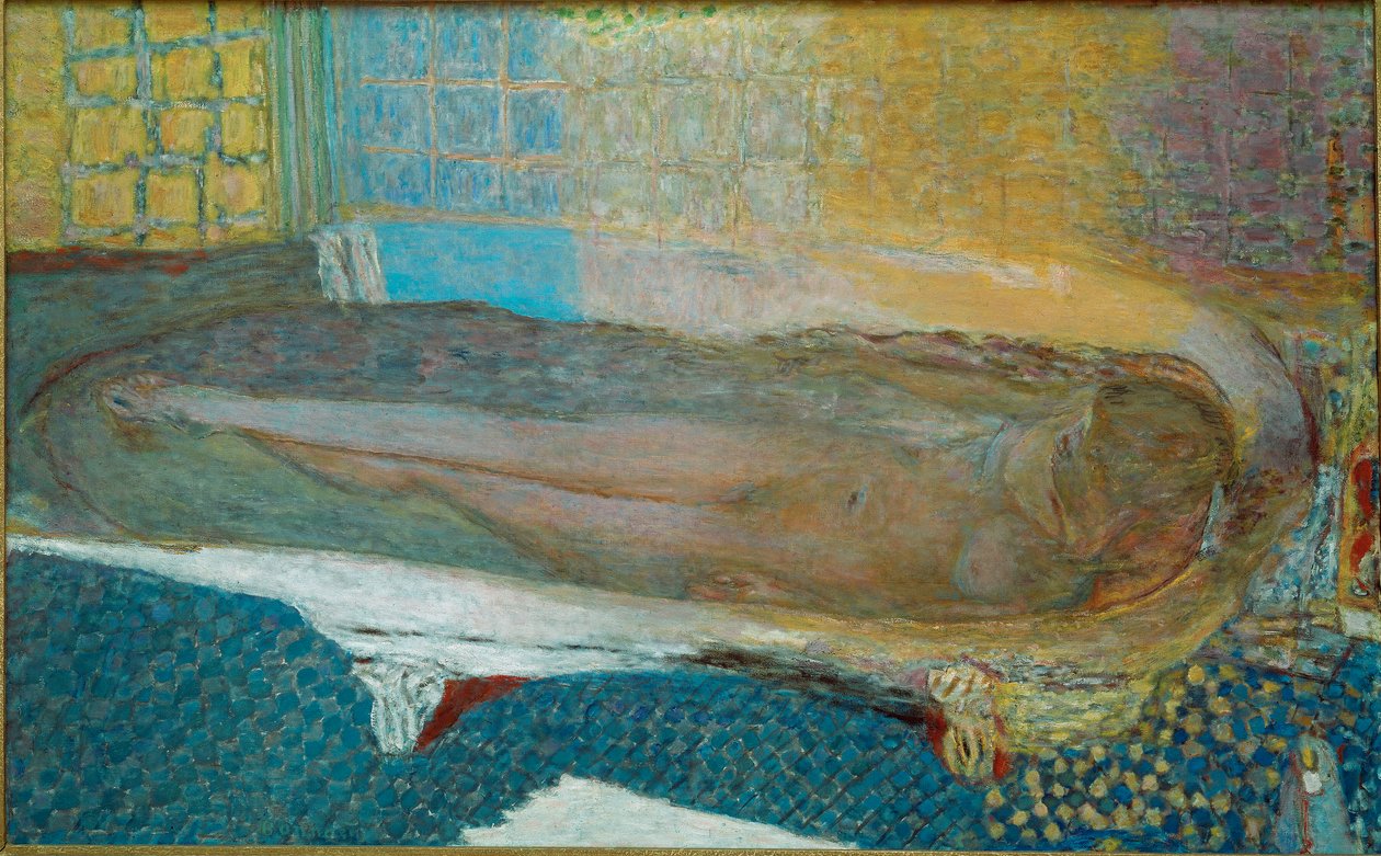 Banyoda çıplak Küvette çıplak kadın. Pierre Bonnard tarafından boyama by Pierre Bonnard