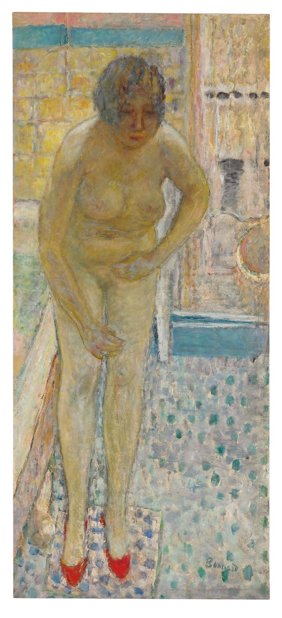 Kırmızı terlikli ten rengi, c.1932 (tuval üzerine yağlı boya) by Pierre Bonnard
