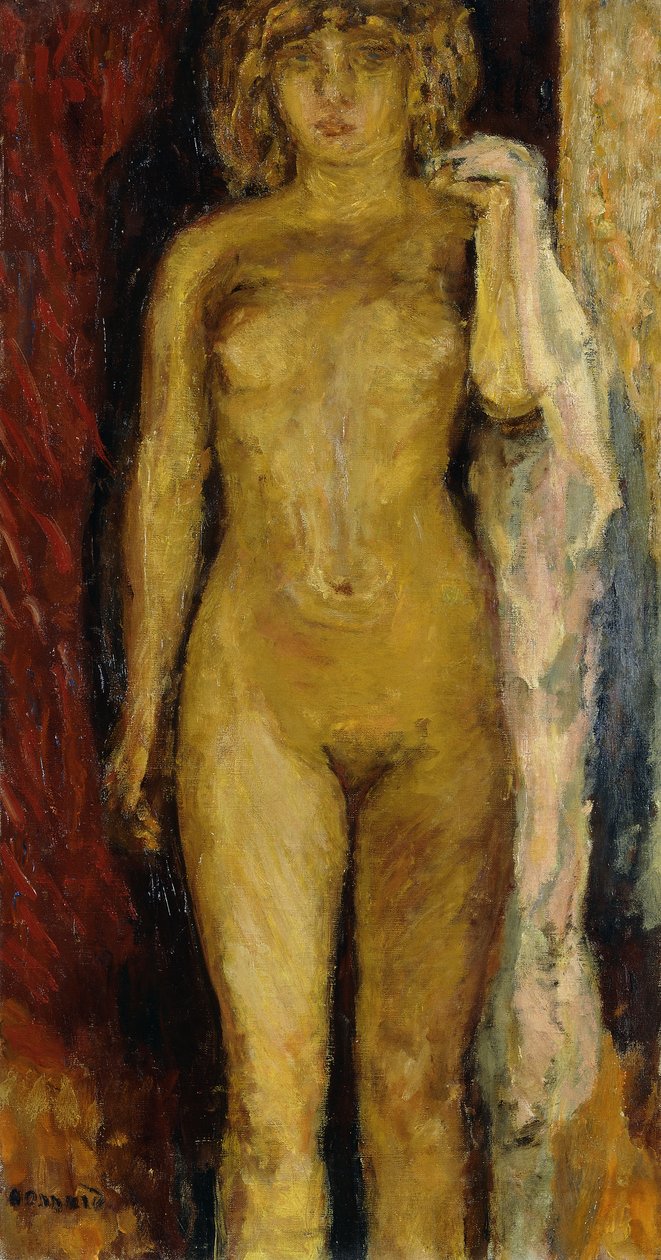 Çıplak, bir lamba ile aydınlatılmış by Pierre Bonnard