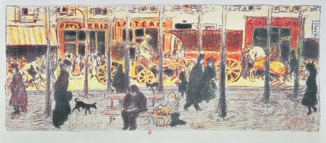 Paris Bulvarı, 1896 by Pierre Bonnard