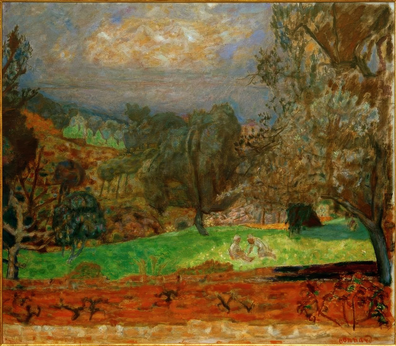 Gün batımında manzara (Le Cannet) by Pierre Bonnard