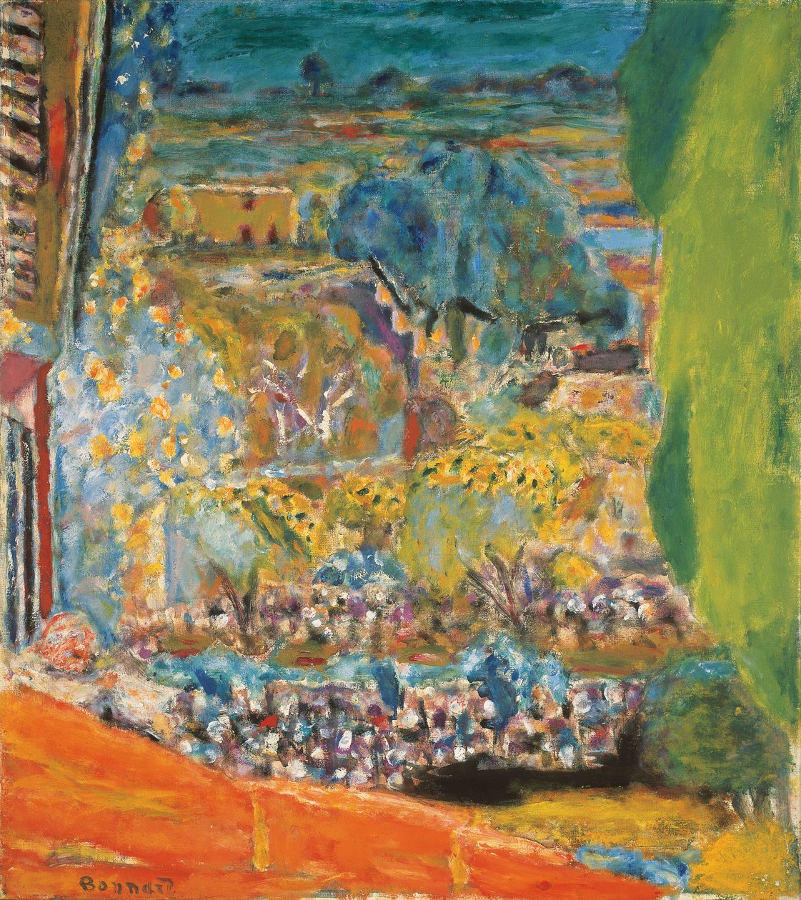 Kırmızı çatılı manzara (Le Cannet) by Pierre Bonnard