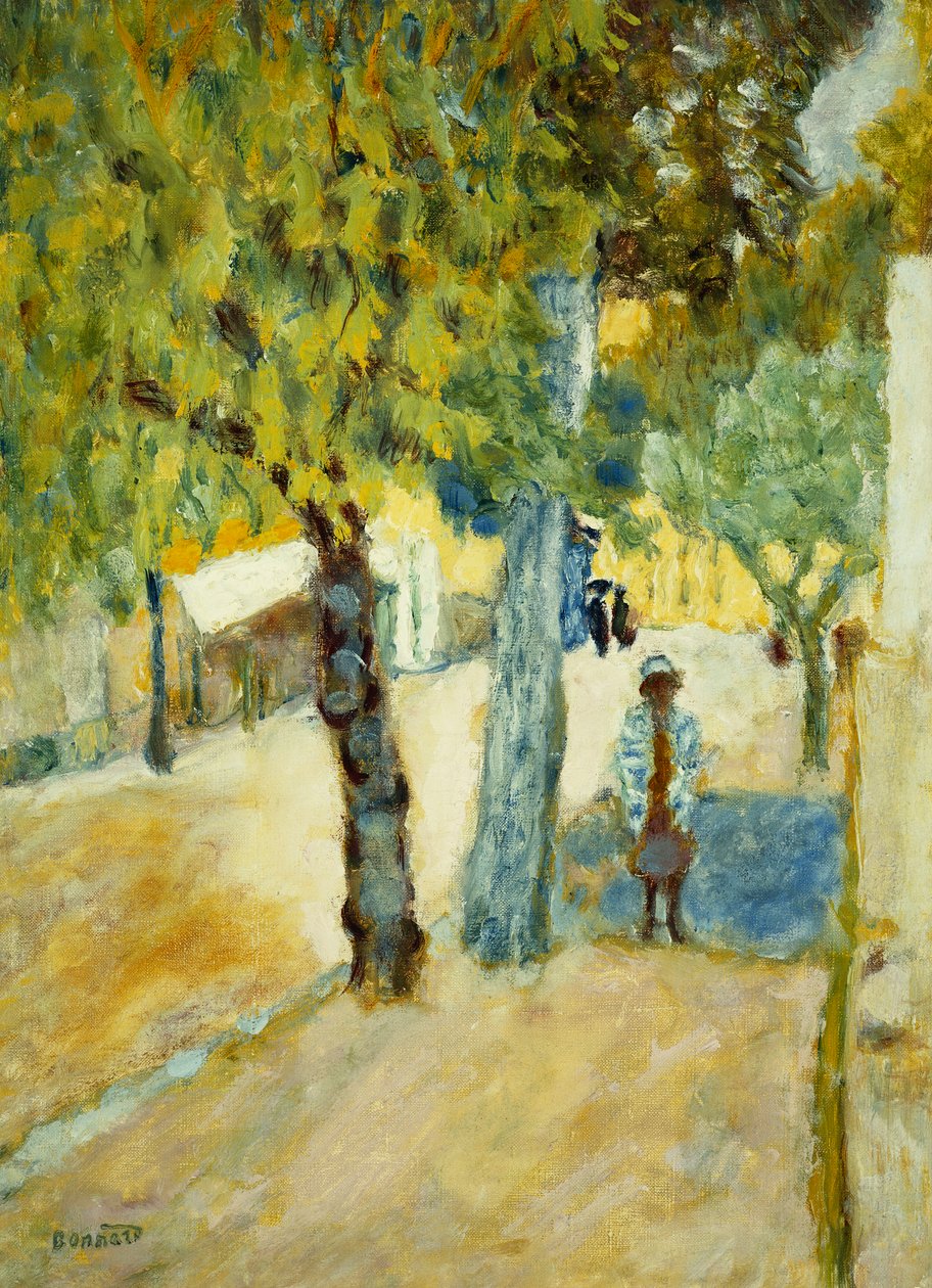 Sokaktaki İnsanlar; Personnages dans la Rue, c.1925 (tuval üzerine yağlı boya) by Pierre Bonnard