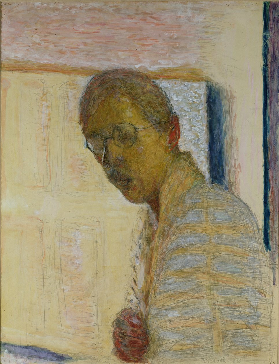 Sanatçının Portresi, 1930 (kağıt üzerine kurşun kalem ve guaj boya) by Pierre Bonnard