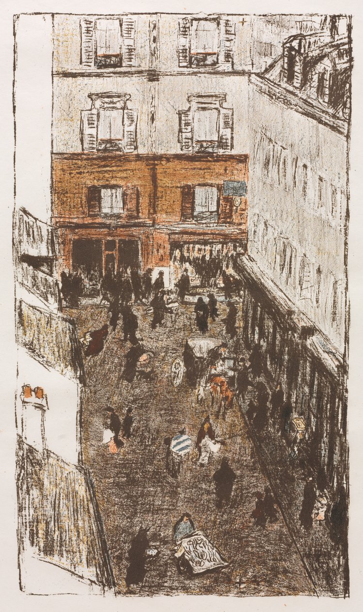 Yukarıdan Görülen Sokak Köşesi by Pierre Bonnard