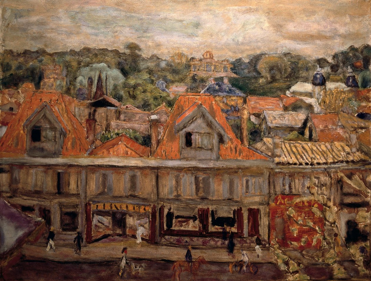 Arcachon'da sokak. 1930 (tuval üzerine yağlı boya) by Pierre Bonnard