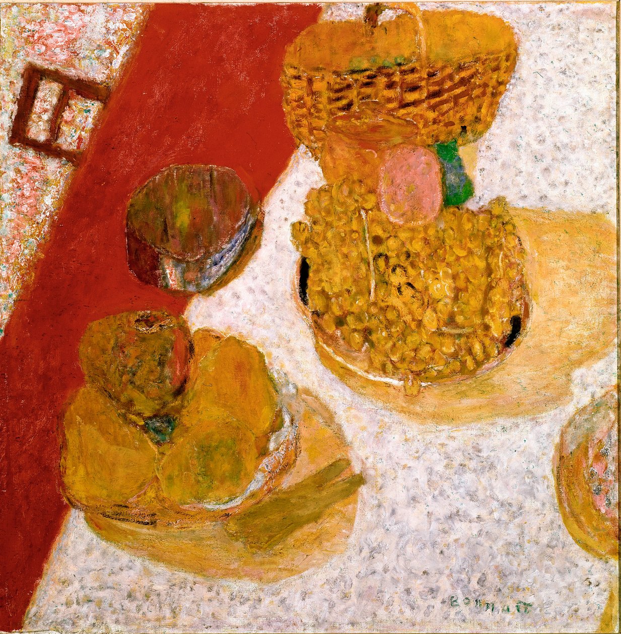 Masa köşesi Natürmort Meyve. Pierre Bonnard