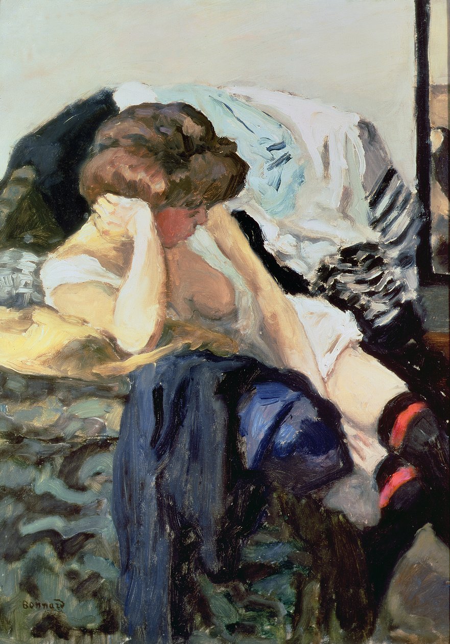 kırmızı jartiyer by Pierre Bonnard