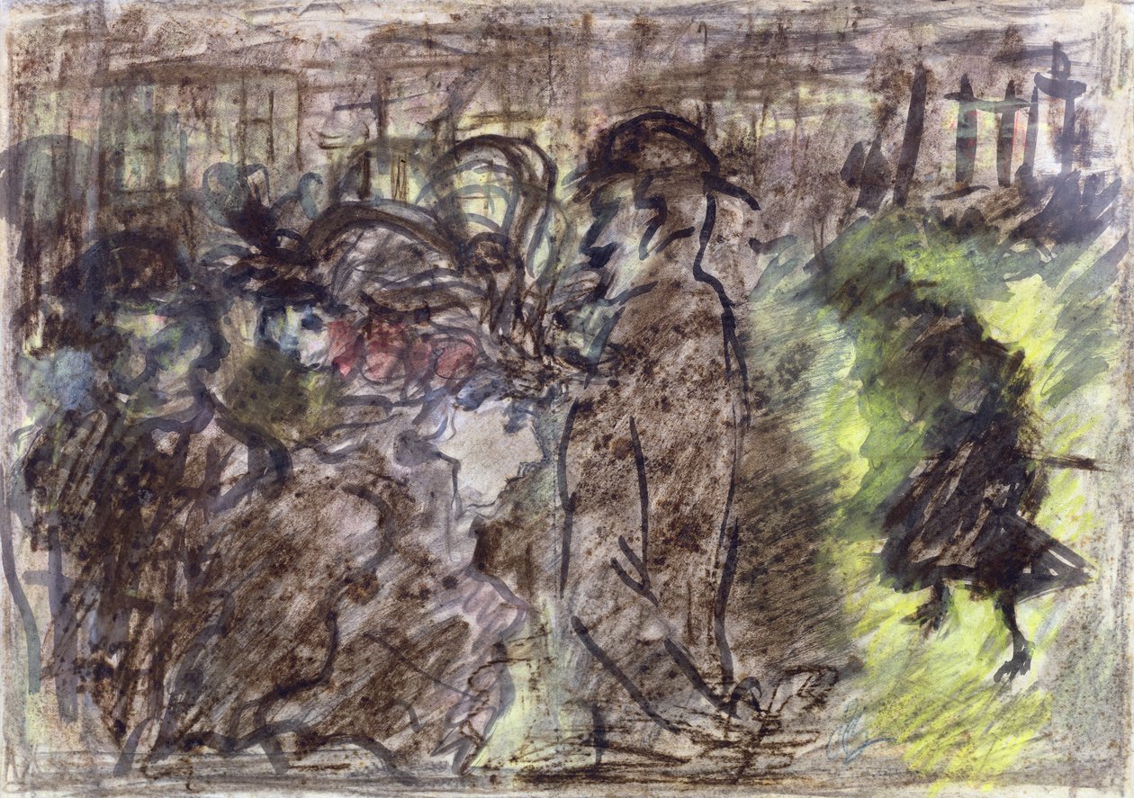 Meydan, Akşam, 1899 (pastel, wc ve kağıt üzerine mürekkep) by Pierre Bonnard