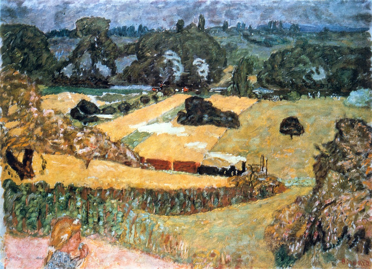 Tren ve Bardes, Eşya Treni ile Manzara, 1909 by Pierre Bonnard
