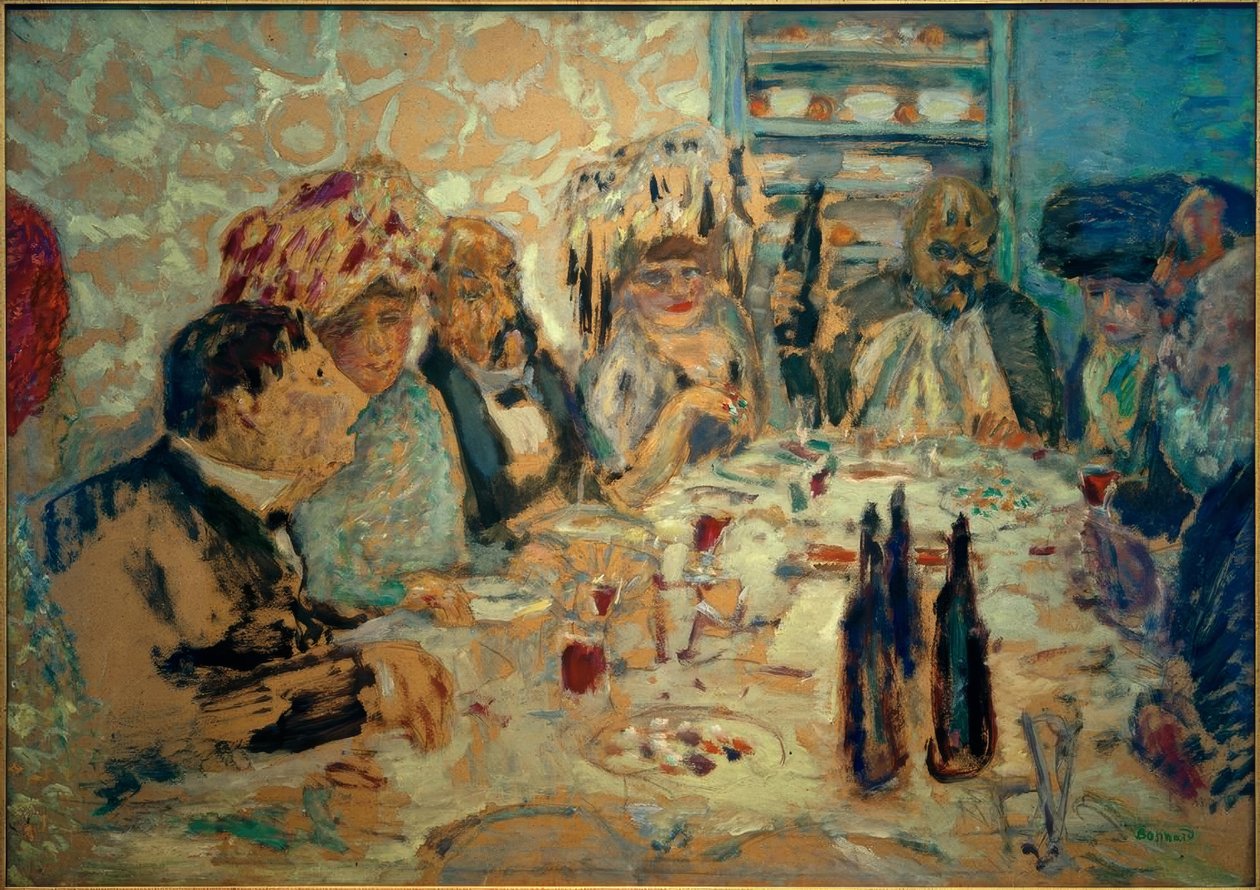 Vollard veya Vollard mahzeninde bir akşam yemeği by Pierre Bonnard