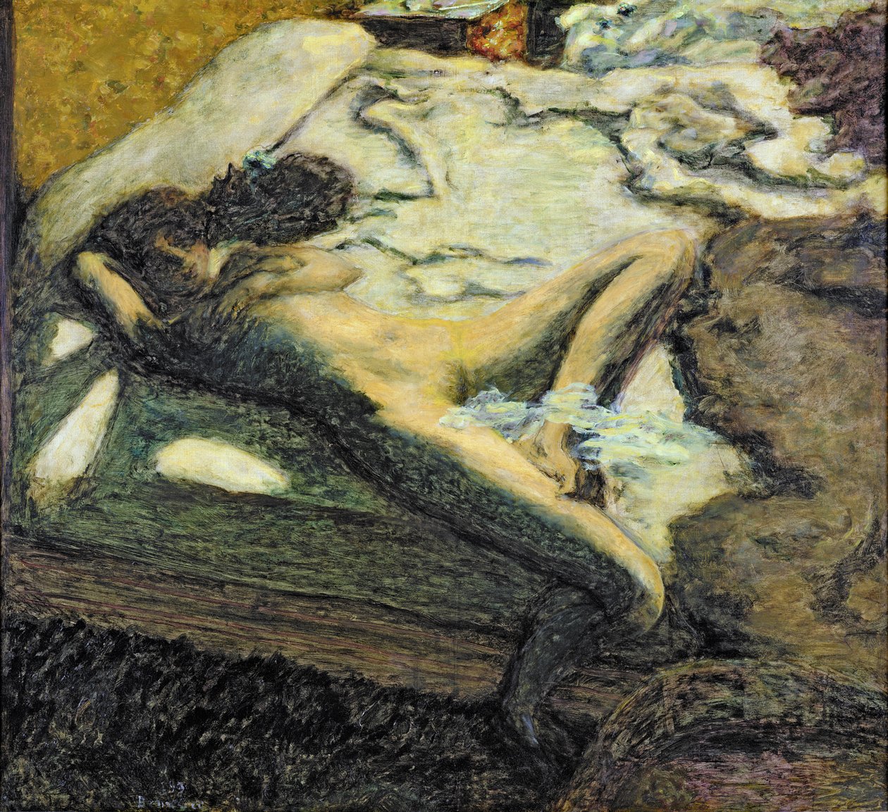 Yatağa Uzanmış Kadın veya Tembel Kadın by Pierre Bonnard