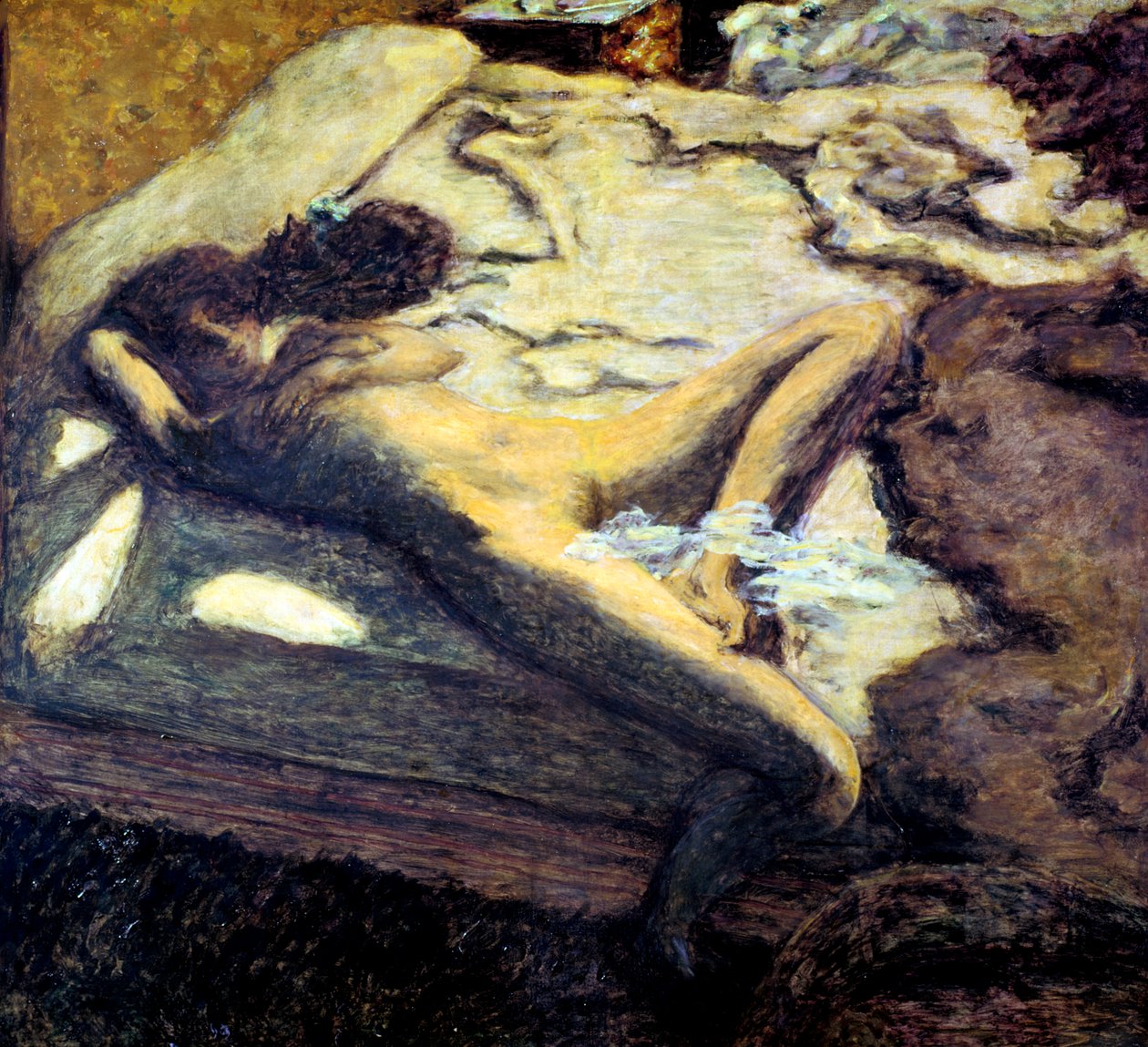Yatağa Uzanmış Kadın veya Tembel Kadın, 1899 by Pierre Bonnard