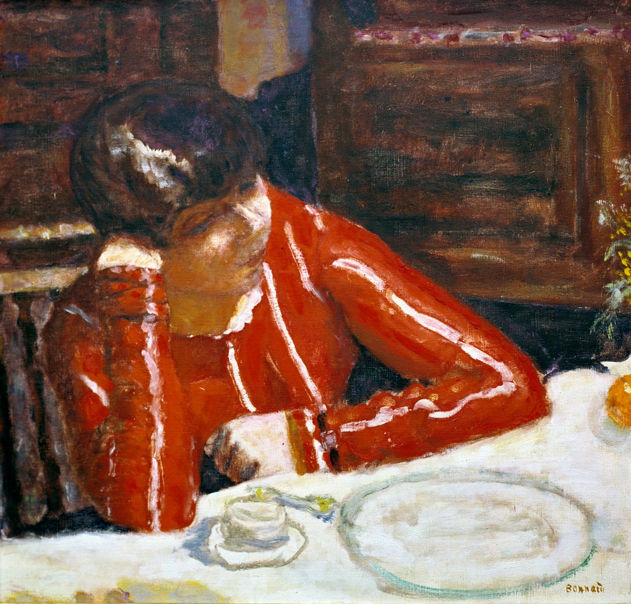 Kırmızı Üstlü Kadın, c1920 by Pierre Bonnard