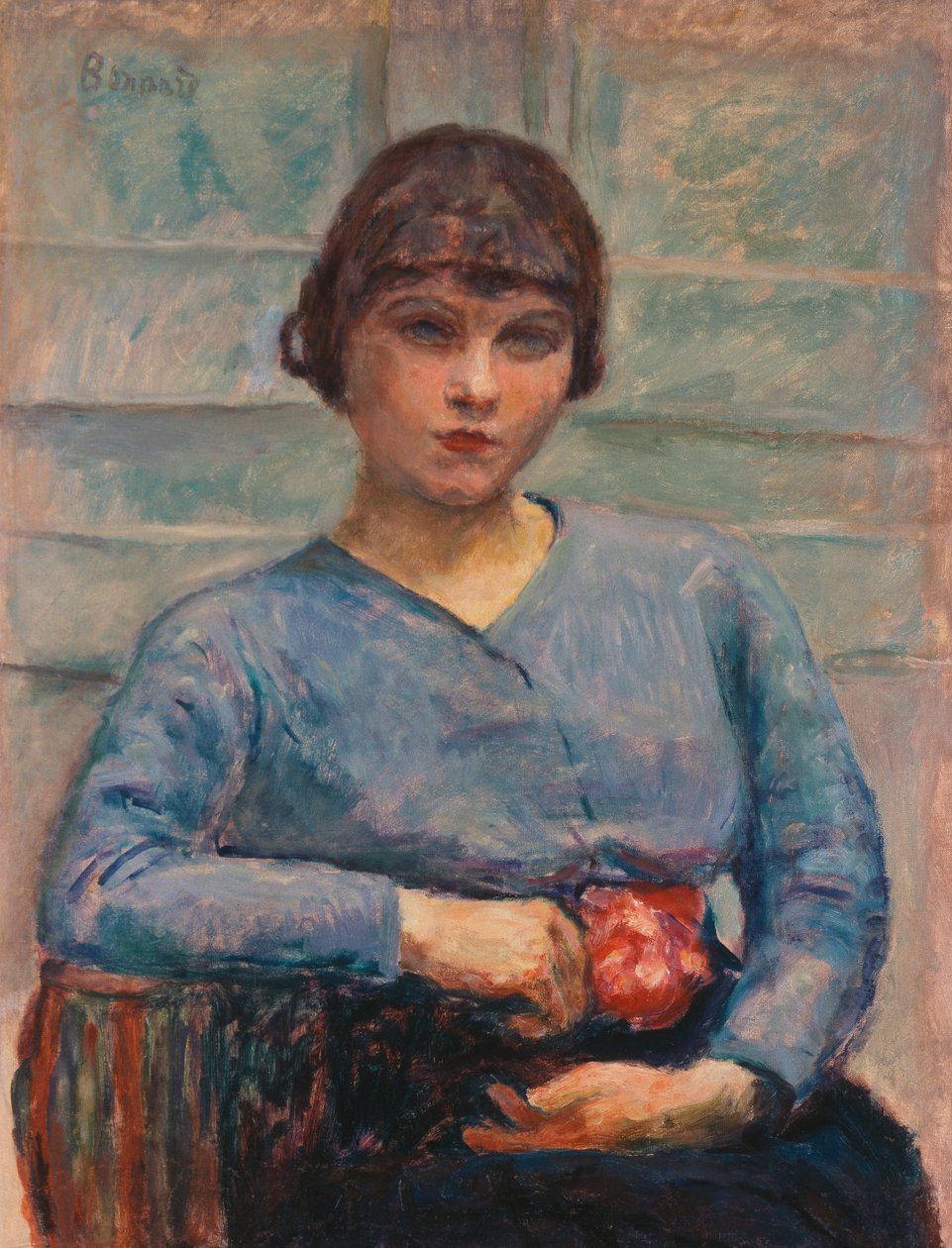 Güllü Mavili Genç Kız, 1916 dolayları (tuval üzerine yağlı boya) by Pierre Bonnard