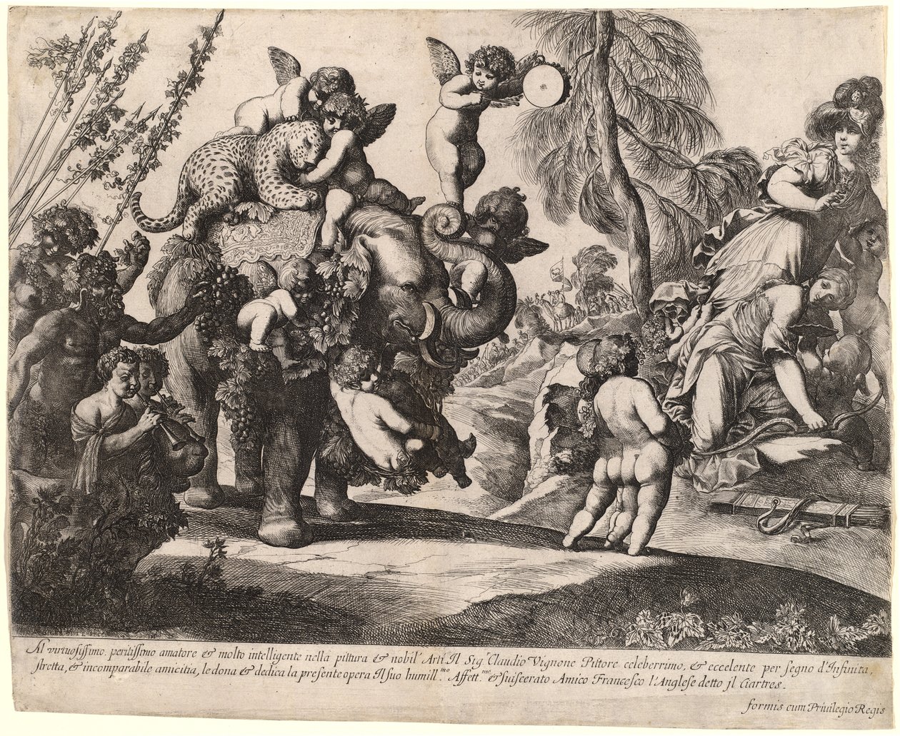 Diana ve Minerva ile Bacchus by Pierre Brebiette