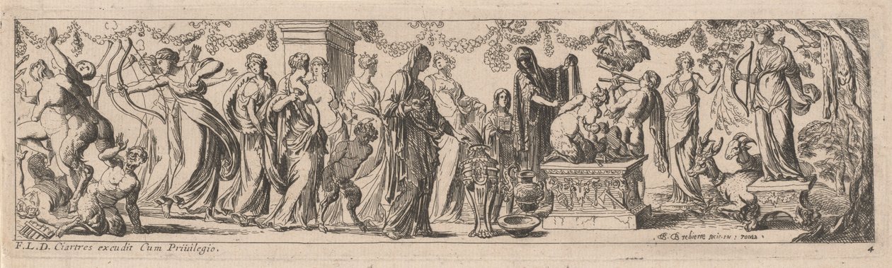 Sunakta Çocuklu Kadın Satyr by Pierre Brebiette
