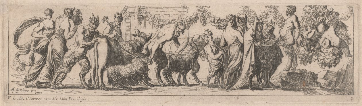 Hayvanları Sunağa Getiren Satirler by Pierre Brebiette