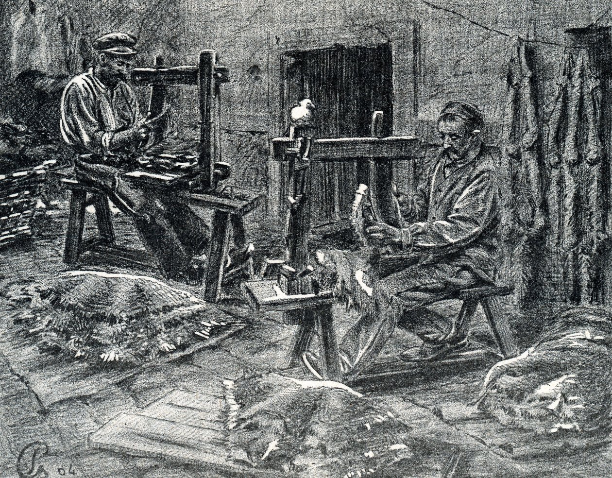 Pierre Calmette Özel Koleksiyonu “Excursion a travers les metiers”den gravür by Pierre Calmettes