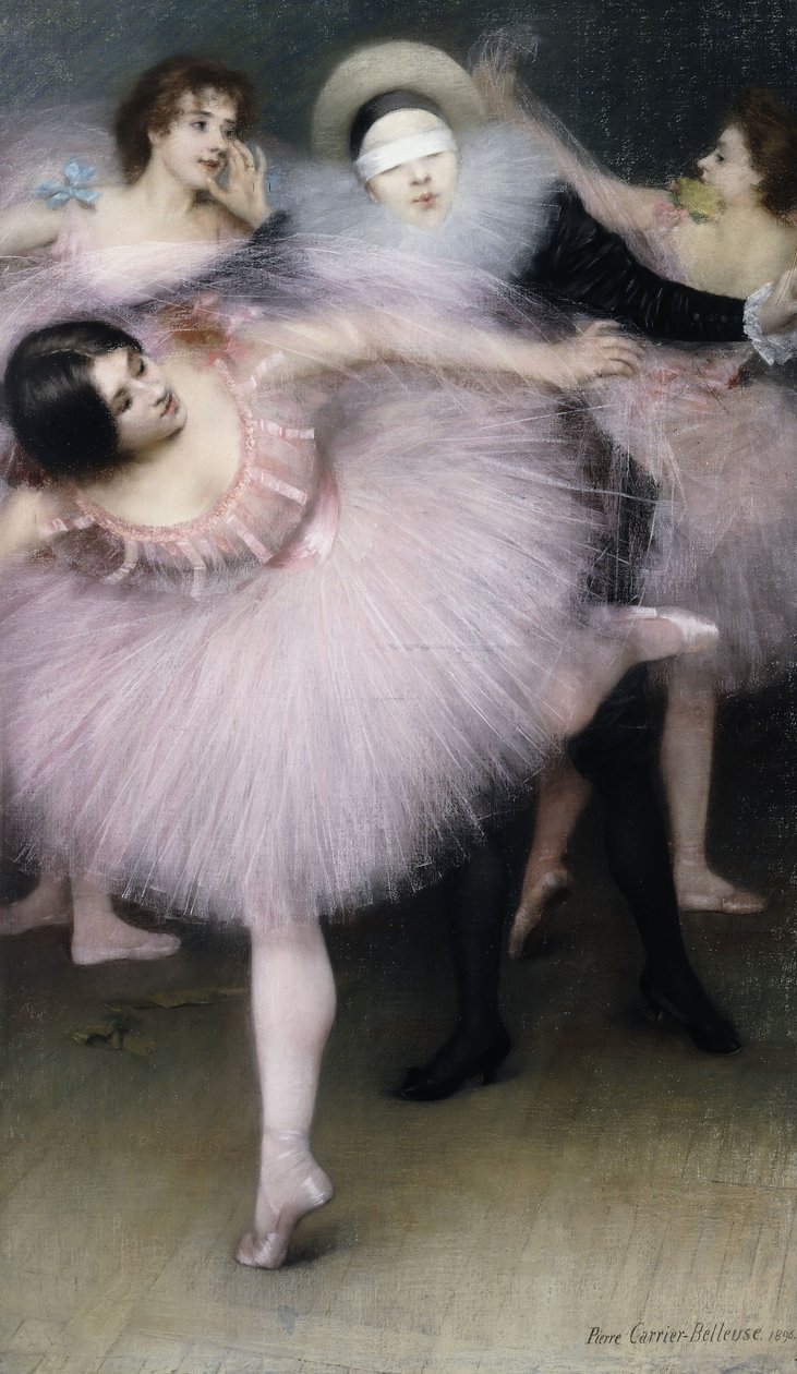 Harlequin Dansçıları; Dansçılar ile Harlequin by Pierre Carrier Belleuse