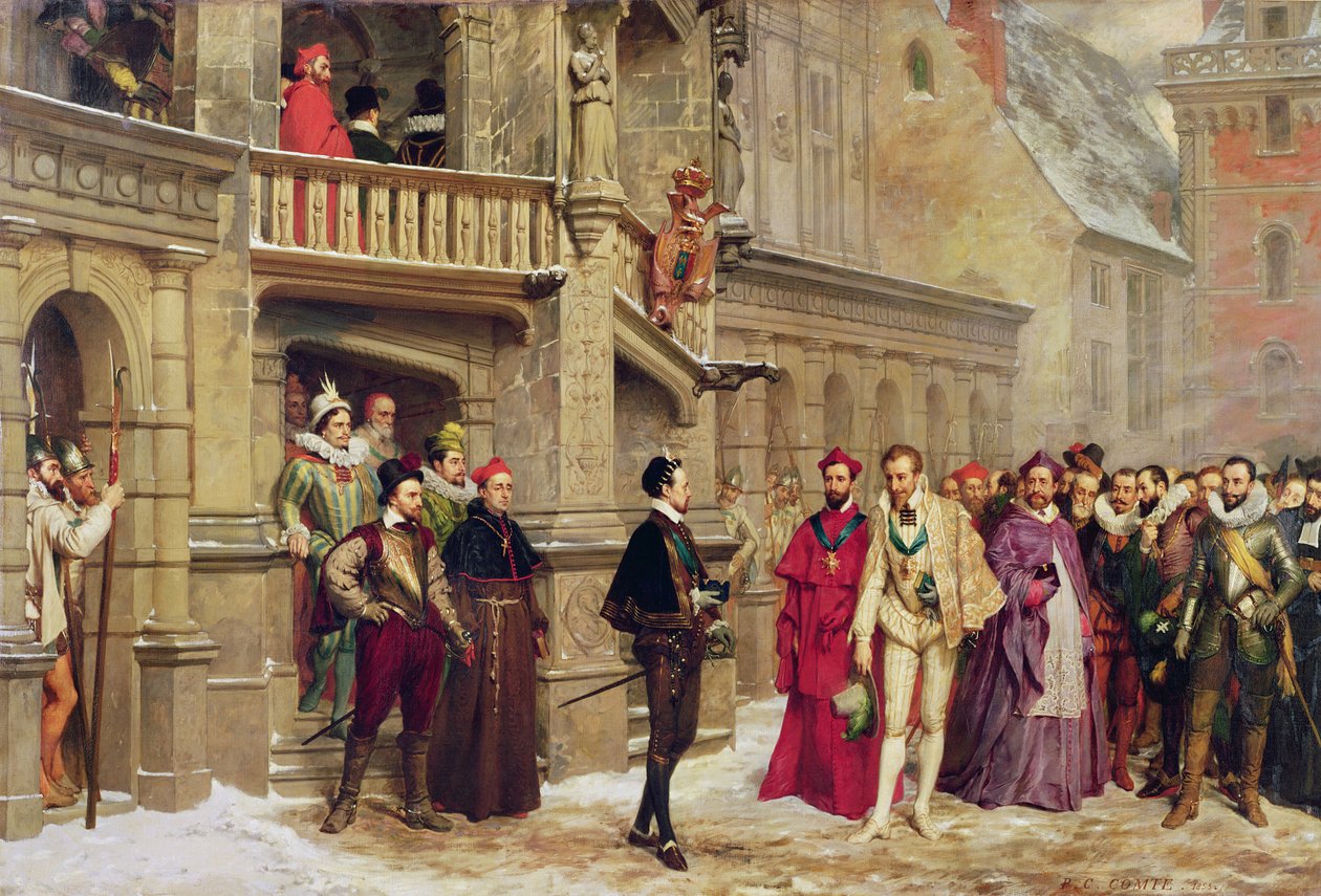 Henri III ve Guise Dükü, 1855 by Pierre Charles Comte