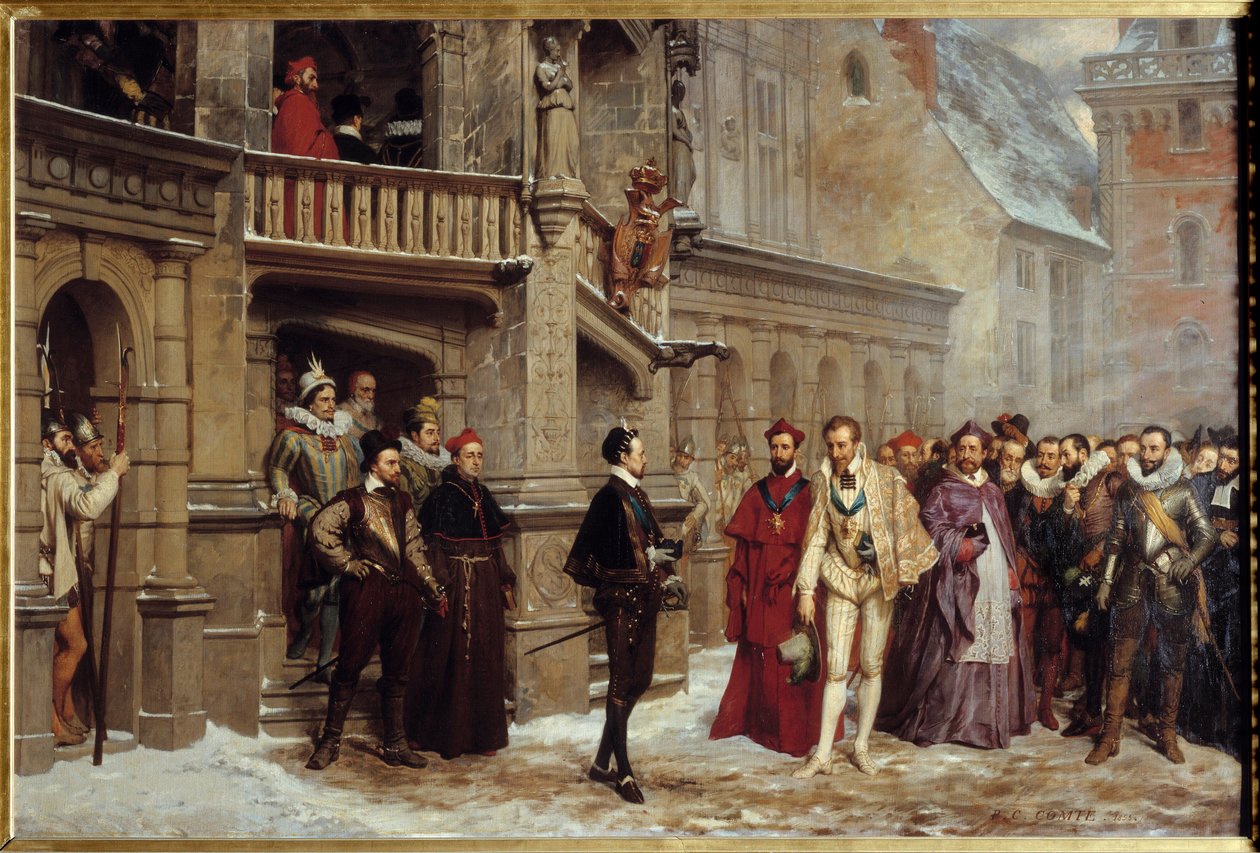 Fransa Kralı III.Henry (1551-1589) ile Guise Dükü Lorraine Kralı I. by Pierre Charles Comte