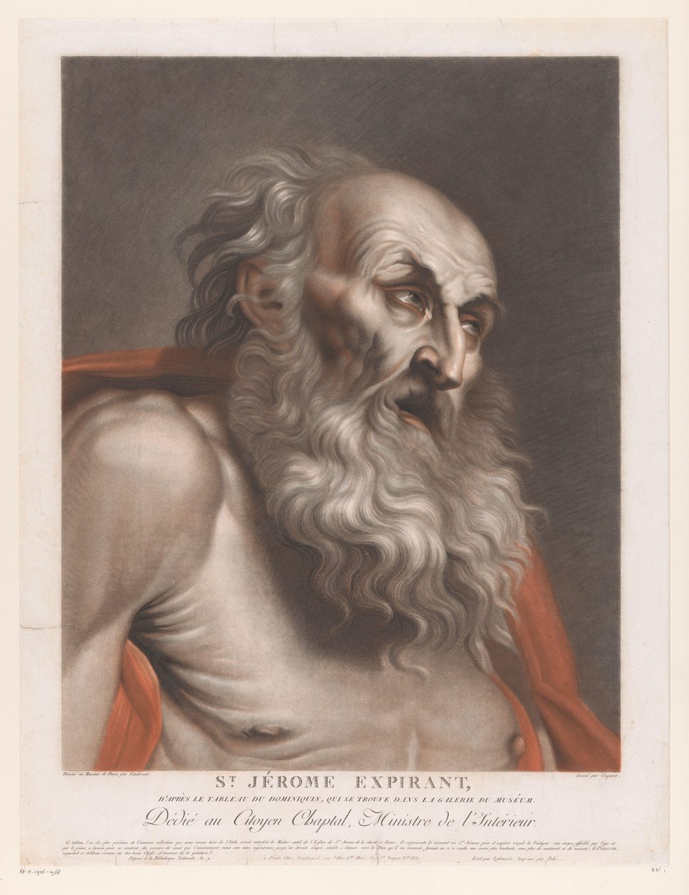 Heilige Hieronymus Aziz Jerome Expirant (nesne üzerindeki başlık) by Pierre Charles Coqueret