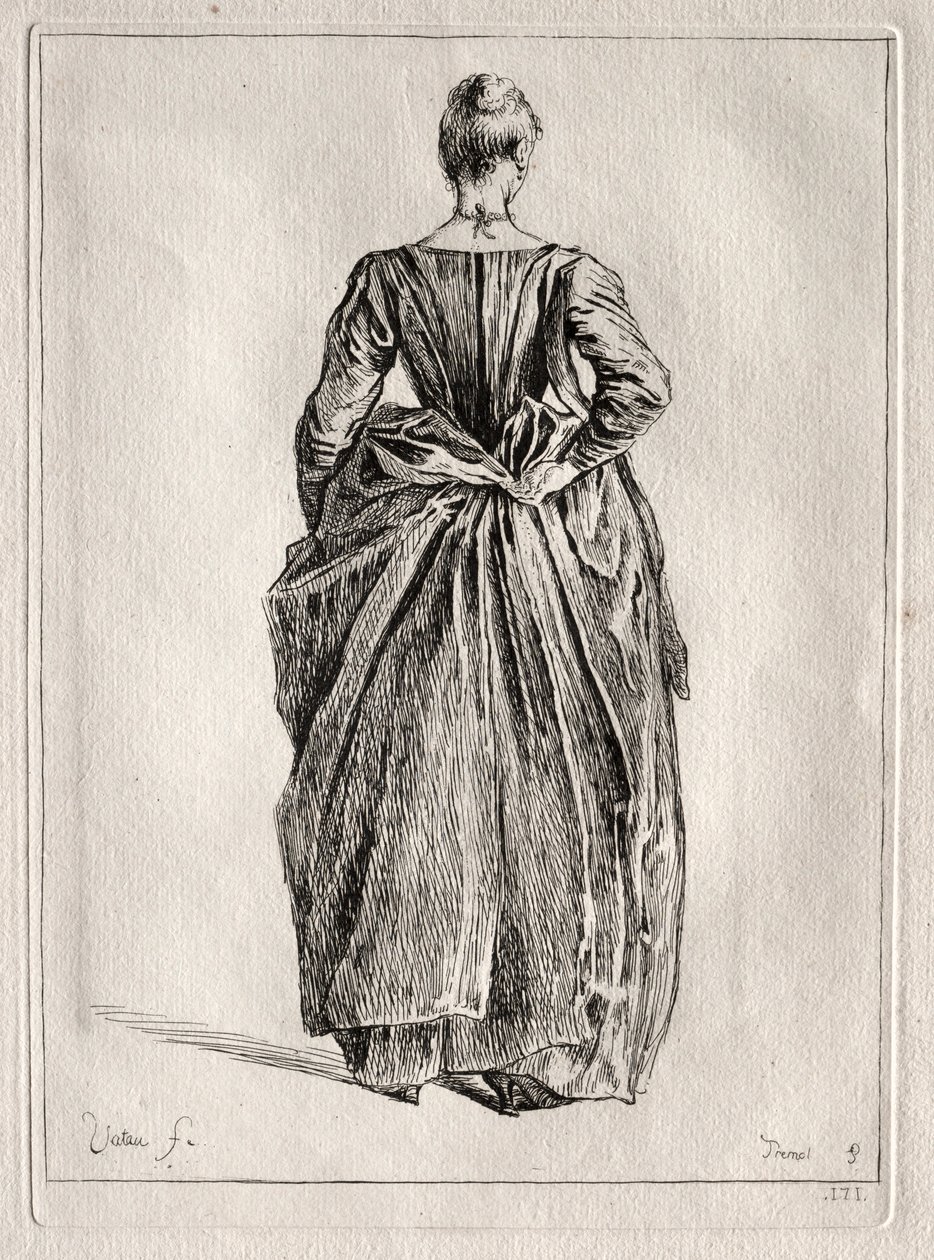 Arkadan Bir Kadının İncelenmesi. by Pierre Charles Trémolière