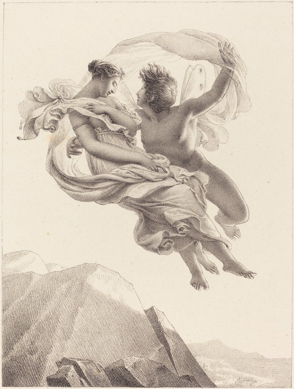 Zephyr ve Ruh by Pierre Claude François Delorme